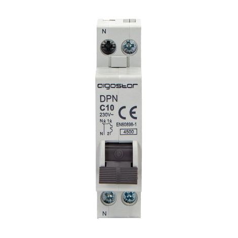 INTERRUTTORE MAGNETOTERMICO 1 POSTO AIGOSTAR - 1 P+N VOLT 230 A 10 KA 4,5 BIPOLARE- 4 pezzi