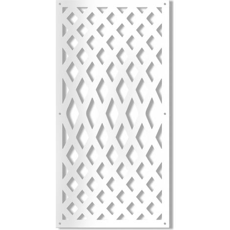 SIVIGLIA - Panneau ajouré en PVC - épaisseur 10 mm - Dimension : 50x150 cm - Couleur : blanc
