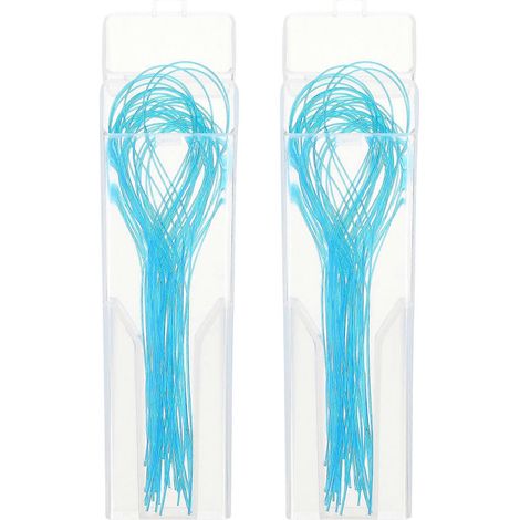 2 boîtes d'enfile-fils dentaires professionnels pour orthodontie (vert)-9X2.5X0.1CM-Green (1/4)