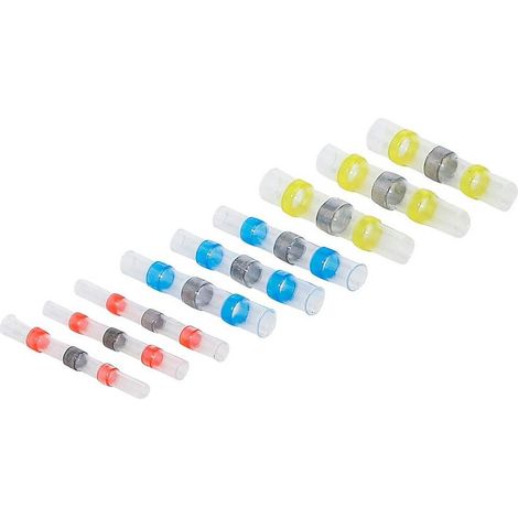 Assortiment de Connecteurs de Soudure et Gaine Thermorétractable 9 pcs - Isolation et Protection Fiables - D-Work