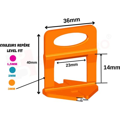 Croisillons à cale autonivelante 3 mm – 150 clips + 100 cales – Avec pince – SHAFFER PRO (1/3)