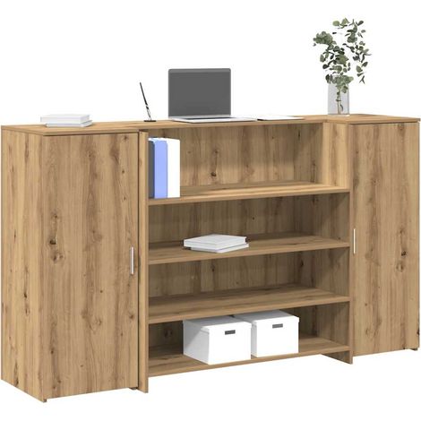 Mostrador de recepción roble artisian 180x50x103,5 cm