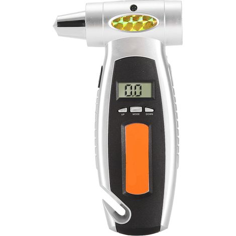 Jauge de pression numérique 4 en 1, lampe LED, marteau de voiture multifonction (1/5)