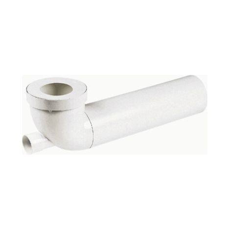 Tubo de WC largo con toma Ø40 - codo de 90° - Ø85 a 107 Largo 400 - Ø100