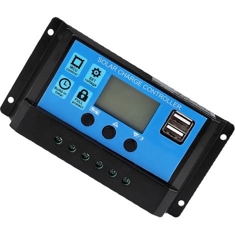 Contrôleur de charge solaire automatique 60A 12V 24V, contrôleur PWM (60A) (1/5)
