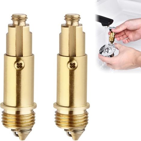 2 Pièces Bonde de Lavabo Pop Up Bassin Pop-up Boulon à Ressort Boulon Dévier en Laiton Noyau Rebondissant Drain Bouchons de Lavabo de Baignoire Bassin Pop-up Remplacement (1/5)