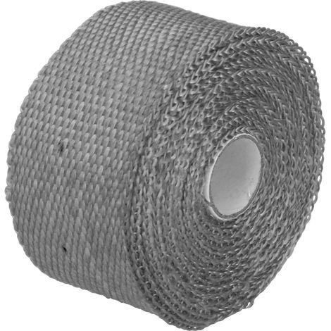 Enveloppe Thermique en Fibre de Verre pour la Chaleur D'échappement de Moto de Voiture, Manchon de Protection Thermique de 2 X 16,5 Pieds avec 6 Attaches Zippées en Acier (1/5)