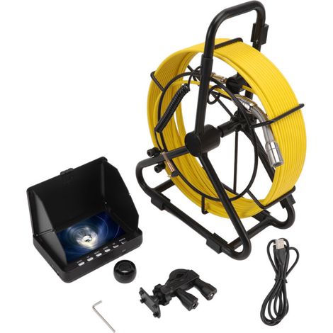 18mm sewer inspection camera, 1080P HD USB, with 5-inch LCD screen, memory card, pipe endoscope for pipelines (1/5)