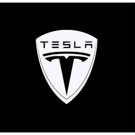 2 Stück LED-Türprojektionsleuchten, passend für Tesla Model 3 und X.