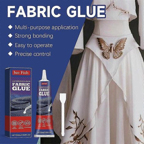 Colle à tissu lavable, adhésif permanent imperméable pour vêtements, 50 ml, réparation textile durable (1/5)