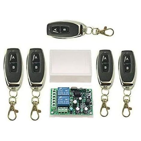 Télécommande sans fil 2CH 433MHz – Portée jusqu'à 100m – Code d'apprentissage pour sécurité – Pour fenêtres et portes de garage (1/5)