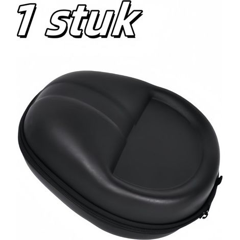 Étui de rangement portable pour casque audio avec ouverture et fermeture faciles noir (1/5)