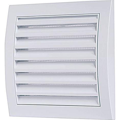 Idro Bric Griglia Aerazione Quadra Plastica Abs Bianca 15x15cm Fissaggio a Viti