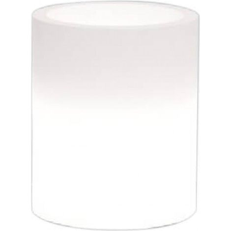 Vaso luminoso da giardino bianco con luce led 20w a risparmio energetico