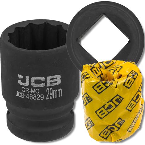 Bussola a impatto JCB da 3/4" 29 mm a 12 punte in acciaio Cr-Mo