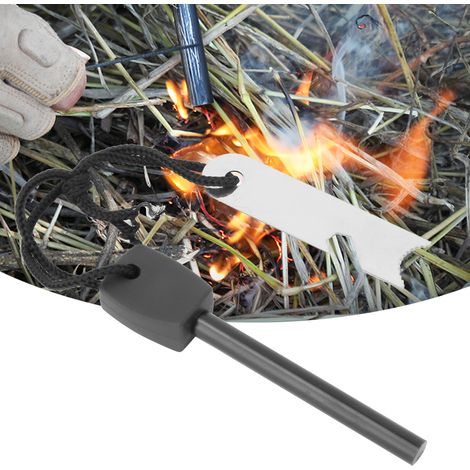 Tragbarer Feuerstarter aus Magnesiumfeuerstein mit Schaber für Outdoor-Aktivitäten und Wanderungen (1/5)