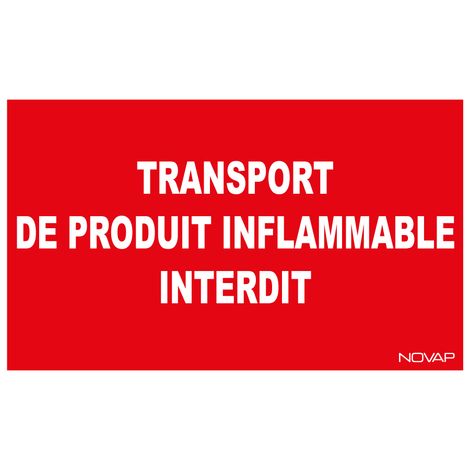 Panneau Transport produit inflammable interdit - Rigide 330x200mm - 4160580