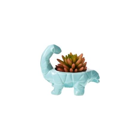 Niedlicher, dinosaurierförmiger Keramik-Blumentopf für Sukkulenten - Crezuo