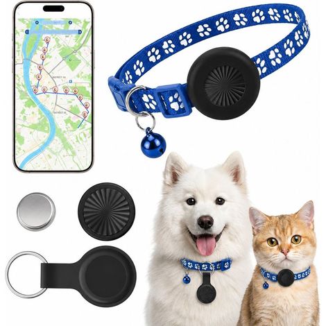 Wasserdichter Mini-GPS-Tracker für Katzen und Hunde – inklusive Katzenhalsband und Silikonhülle – GPS-Tracker für Katzen und Hunde – Haustier-Tracker (1/5)