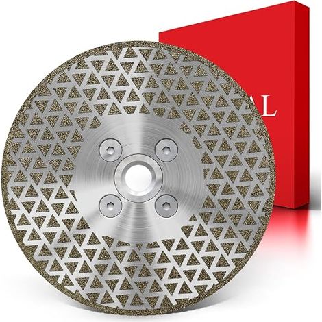 Disque diamanté 125 mm x M14 2en1 – Coupe & meulage sur carrelage, céramique, grès cérame, granit, marbre et béton – Pour meuleuses d’angle (1/5)