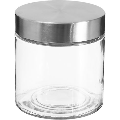Bocal en verre avec couvercle en inox - 0,75 cl - Livraison gratuite (1/2)