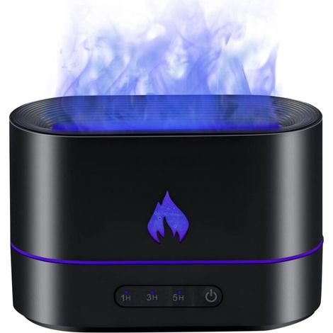 Aromatherapie-Flammendiffusor, 200 Milliliter, 3-in-1-Luftbefeuchter mit zwei wasserlosen Modi für Zuhause - Crezuo