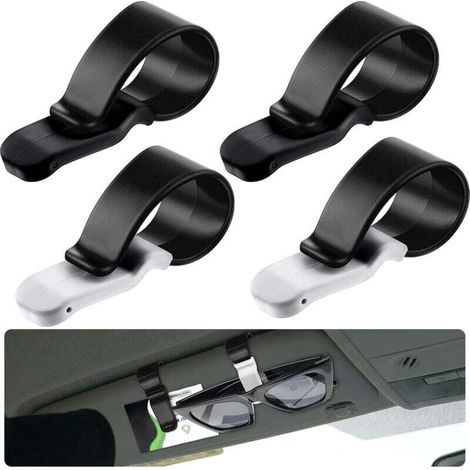 Clip Pare Soleil Voiture Silikon 4 Stück Support Antidérapant Lunettes de Soleil