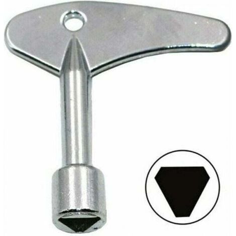Lot de 2 clés triangulaires de 9 mm avec interrupteur à clé triangulaire pour ascenseur électrique à gaz d'urgence (1/4)
