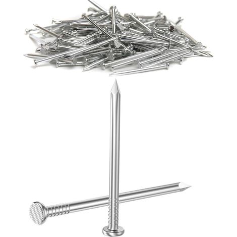 100 pièces de clous en acier 40 mm, clous en acier inoxydable, clous pour images, clous pour travaux du bois sur briques, pour l'utilisation sur briques, plâtre et bois (1/5)
