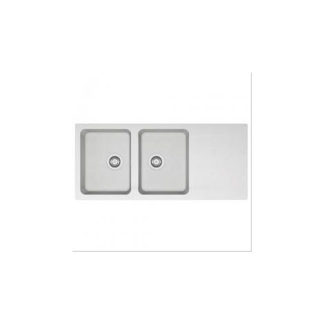 Evier synthèse Orion Tectonite à encastrer 2 cuves + 1 égouttoir FRANKE Gris Titanium