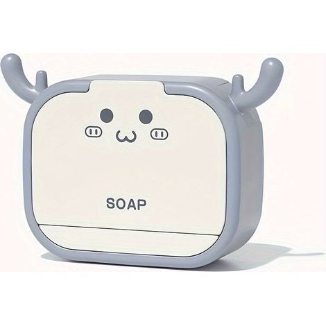 Porte-savon mural, support à savon en forme de bois de cerf, plateau d'égouttage, étagère de rangement pour savon, accessoires de salle de bain (1/5)