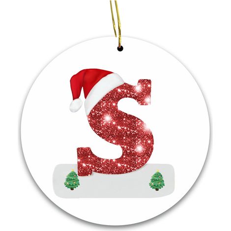 Pendentif Lettre De Noël - Décoration Pour Arbre De Noël - Ornement Festif Intérieur - Lot De 1 Pièce (1/2)