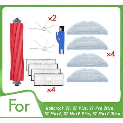NALOOKAMIC Lot de 12 filtres pour brosse principale et latérale d'aspirateur Roborock S7, S7 Plus, S7 Pro Ultra, S7 MaxV, S7 MaxV Plus et S7 MaxV Ultra
