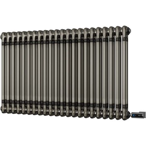 Alpha - Raw Metal Column Electric Radiator H600mm x W988mm 2 Column 900w Thermostatic WIFI (1/2)