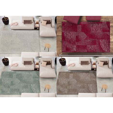Tappeto Salotto Velour Antiscivolo Disegno Graffio By Suardi, misura140x200coloreMagenta