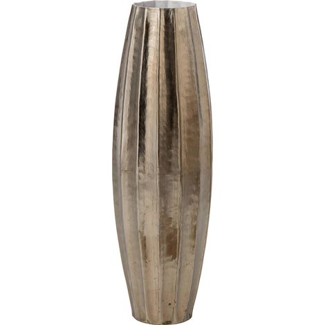 Vase haut doré en métal strié - doré (1/3)