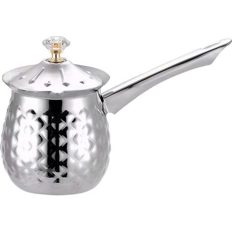 Metal Turkish Pot Stainless Ear Set of Coffee Cups 12 Pieces (1/5)