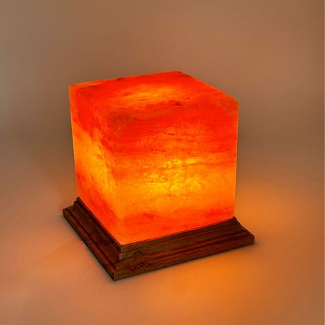 Lampada di Sale Himalayano Rosa naturale a forma di Cubo 3-4Kg