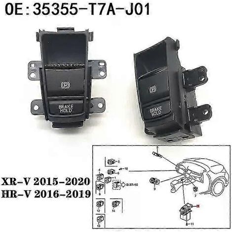 35355-T7A-J01 35355T7AJ01 Passend für Honda HRV XRV HR-V XR-V VEZEL Elektronischer automatischer Handbremsknopf Parkbremsschalter-JXLGV (1/5)