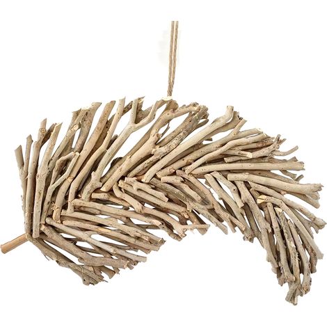 Signes Grimalt Figura Decoracion Hoja Colgantes Marrón 5x65x34cm 33106