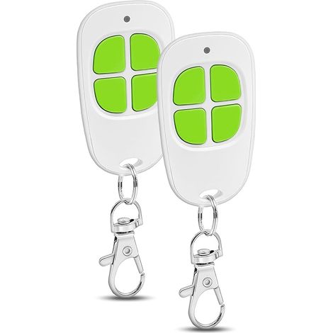Telecommande Portail pour SCS Sentinel, 4 Canaux Bip Portail Porte De Garage Compatible avec AAM0121/AAM0135/AAM0133/AAM0085/AAM0094, 2 Pièces, Vert
