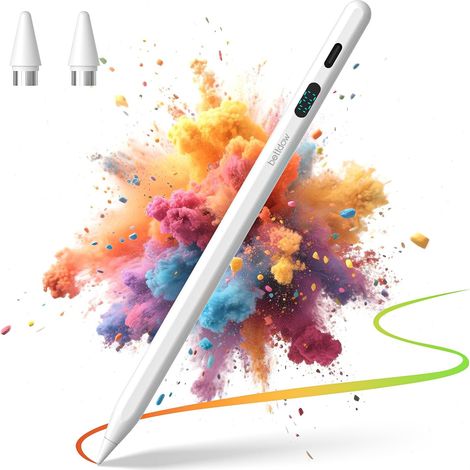 Pom Stylet pour écran Tactile Capacitif de USB-C Compatible avec Tablette Samsung Galaxy, Xiaomi Pad, Lenovo et Tablettes, Blanc (1/5)