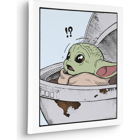 Tableau mural Star Wars The Mandalorian Grogu Shocked 40x40 cm (1/5)