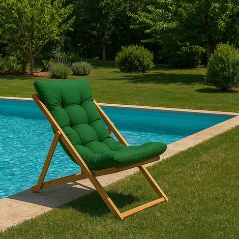 Silla para Exterior Coghinas, Respaldo Reclinable, Marrón (1/5)
