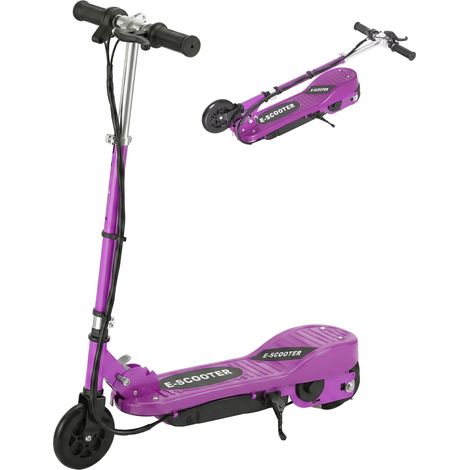 HOMCOM Folding Kids Electric Scooter 7-14 Adjustable Battery Power PU Wheels Purple (1/5)
