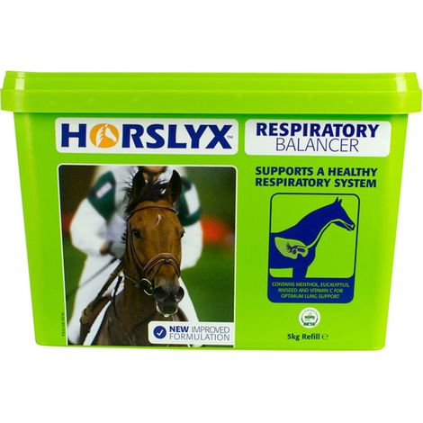 HORSLYX RESPIRATORY 5 kg mentolo eucalipto e semi di anice per la salute delle vie respiratorie supplemento da leccare