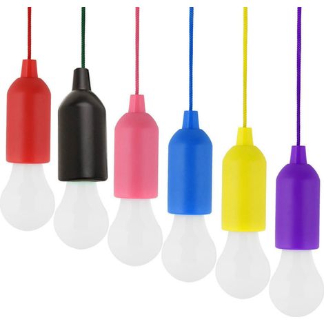 Guirlande lumineuse LED à piles (5 pièces, couleurs aléatoires) - Veilleuse portable à suspendre pour mariages, camping, décorations de fête (1/3)