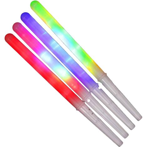 Batons Lumineux LED - 7 Couleurs Réglables - Mode Fixe et Clignotant - Poignée Ergonomique V - Pour Barbe à Papa - Lot de 1 (1/5)