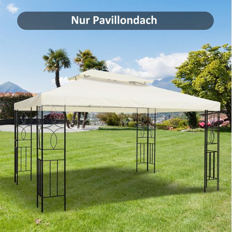Telo di ricambio per gazebo 3 x 4 m, poliestere spalmato PA, écru HAVRYA (1/5)
