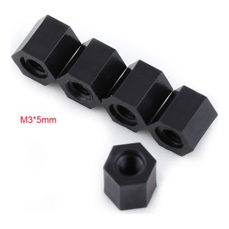 QORVA-100 entretoises filetées noires PA66 M3 femelle x hexagonale

(M35)
